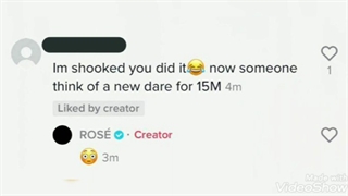 کامنت رزی در تیک تاک + کپ