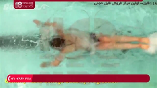 آموزش شنا پروانه در دریاچه