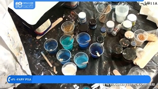 آموزش کشیدن عروس دربایی با امواج دریا با رزین اپوکسی