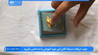 آموزش ساخت گوشواره رزینی طرح برگ پاییزی