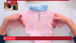 آموزش بافت بلوز کاموایی با دو میل برای کودکان