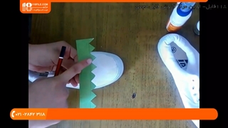 نقاشی روی پارچه - نقاشی روی کفش طرح رنگین کمان