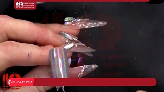 آموزش طراحی و دیزاین ناخن با پودر هلوگرامی