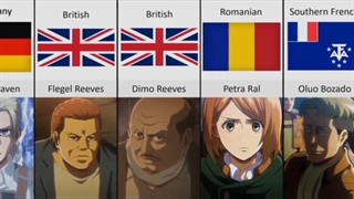 معرفی ملیت شخصیت های حمله به تایتان ها