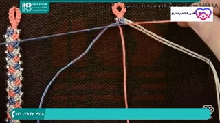 آموزش بافت دستبند مکرومه زیبا همره با مهره های رنگی