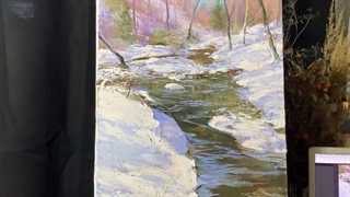 منظره زمستان - رنگ روغن