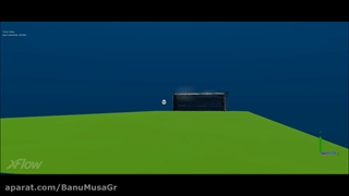 شبیه سازی اثر مگنوس جهت اثبات کات گرفتن توپ با نرم افزار XFLOW