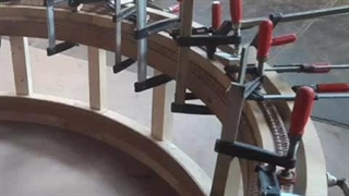 درب لابی هلالی تمام چوب