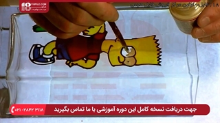 نقاشی روی شیشه -- آموزش نقاشی خانواده سیمپسون روی شیشه