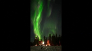 قابی بی‌نظیر از شفق قطبی در آسمان