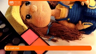 آموزش بافت عروسک دخترانه __ بافت لباس برای عروسک