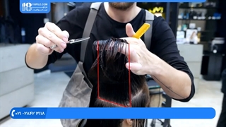 آموزش کوتاهی مو زنانه // مدل مو لیر زاویه تند