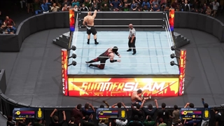 گیم پلی بازی 2k20 کشتی کج : جان سینا   VS   براک لزنر   VS  کین