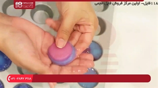 آموزش ساخت صابون " ساخت صابون ژله ای صورتی رنگارنگ