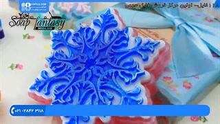آموزش ساخت صابون // ساخت صابون طرح کریستال برف