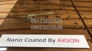 زاویه گریز آب بعد از سرامیک کردن شیشه آکسون