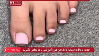 آموزش پدیکور ناخن // کاشت ناخن قالبی برای پا