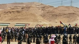 حرکت جوانان اردنی به سمت مرز فلسطین