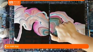 نحوه نقاشی با رزین اپوکسی _ طرح گرد باد