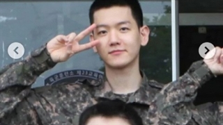 عکس منتشر از بکهیون اکسو در سربازی