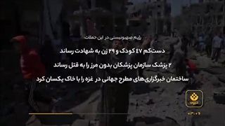 جنایات رژیم صهیونیستی در نوار غزه