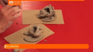 آموزش مجسمه سازی به کودکان - ساختن مجسمه قورباغه با زبان بزرگ