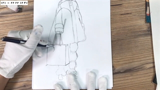 آموزش طراحی لباس - آموزش طراحی کاپشن بلند