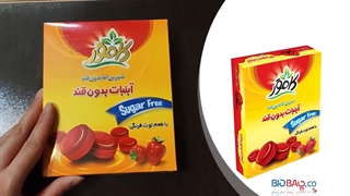 آبنبات توت فرنگی بدون قند کامور مقدار 160گرم