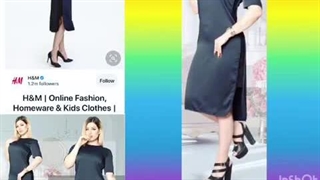 سارافون تونیک مجلسی بلند زنانه مارک H&m سایزبزرگ قواره دار