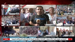مراسل  الإخباریة السوریةفی طرطوس  محمد حسن  ونقل أجواء سیر العملیة الانتخابیة