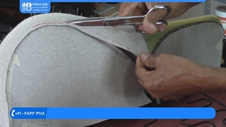 آموزش تودوزی خودرو - اندازه گیری کناره های صندلی اسپرت