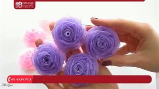 آموزش روبان دوزی - آموزش دوخت گل با روبان توری