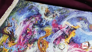 تابلو فرش مینیاتوری شکوفه صبحگاهی - دیجی دکوری