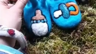 ناهید موذن  پاپوش نمدی زیبا با پشم 100%طبیعی