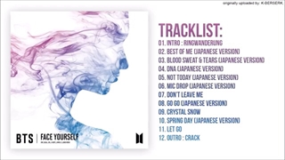 ترک های آلبوم ژاپنی Face yourself بی تی اس + لینک دانلود ترک ها در توضیحات