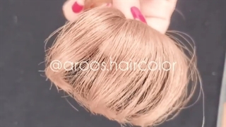 ترکیب رنگ مو کاپوچینو روی موهای دکوپاژ شده