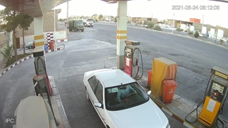 فیلم دوربین مدار بسته از حادثه صبح امروز واژگونی اتوبوس در دهشیر