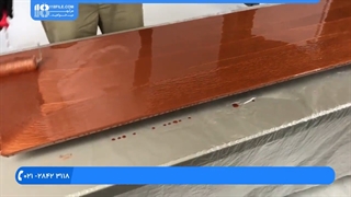 نصب کفپوش اپوکسی سه بعدی - نمونه تخته با کفپوش اپوکسی برنجی ، قهوه ای و مشکی