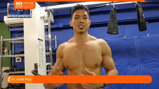 آموزش حرکات بدنسازی|تمرینات بدنسازی|شش تیکه کردن شکم( حرکت پرس انفجاری )