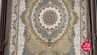 فرش ۱۲۰۰ شانه زمینه طوسی