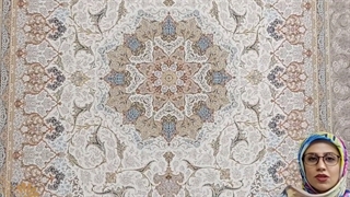 فرش ساتراپی طرح مهرگان کرم در هایپرفرش