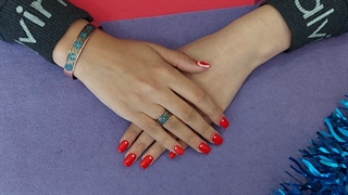 سرویس نیم ست مسی پنج گل آبی