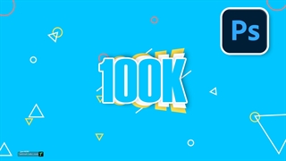 طراحی پوستر 100K با فتوشاپ