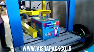دستگاه چسب زن ساخت ویستا پک لینک با تسمه کش  | ویستا پک