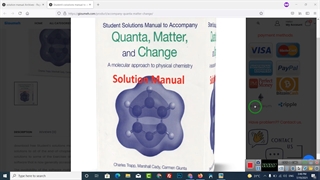 solutions manual to accompany Quanta Matter & Change A Molecular Approach to Physical Chemistry