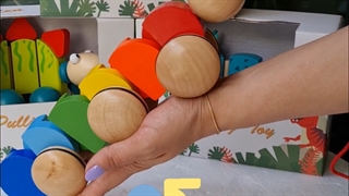 اسباب بازی چوبی کرم چرخ دار کد BZ-29-G