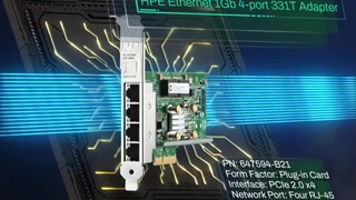 کارت شبکه سرور اچ پی HP Ethernet 1Gb 4-port 331T Adapter با پارت نامبر 647594-B21