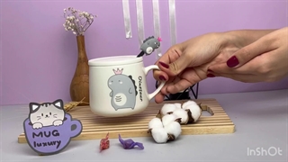 ماگ سرامیکی دخترانه وارداتی طرح دایناسور