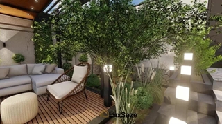 طراحی محوطه ویلا در تهران لوکس سازه