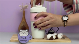 تراول ماگ دو قفله صورتی